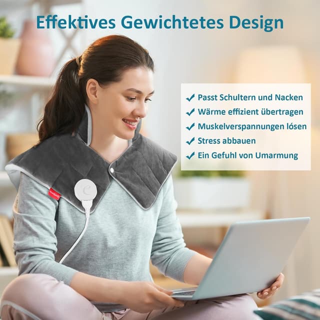 Detalle 2 de Comfytemp Gewichtetes Heizkissen Nacken 1 kg ♨