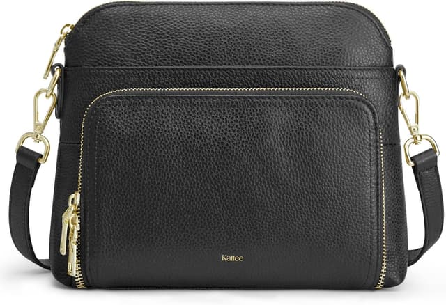 Detalle de Kattee Piccola borsa a tracolla da donna in vera pelle con portafoglio RFID