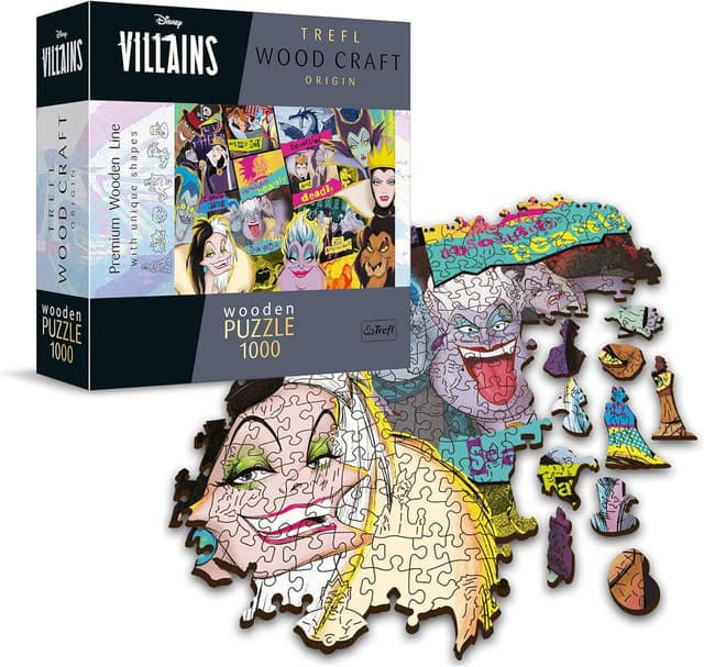 Detalle de Trefl puzzle di legno Disney Villains 1000 pezzi