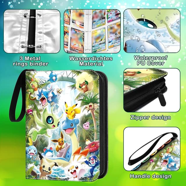 Detalle de Sammelalbum für Karten – Tragbares Kartenalbum mit 50 Seiten, Platz für bis zu 400 Karten