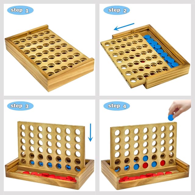 Thumbnail 4 de VingaHouse Vier gewinnt Retro Holzspiel