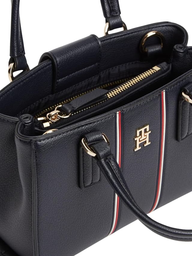 Detalle de Tommy Hilfiger TH Daily Mini Tote Corp AW0AW18642 : fourre-tout femme Space Blue, taille unique