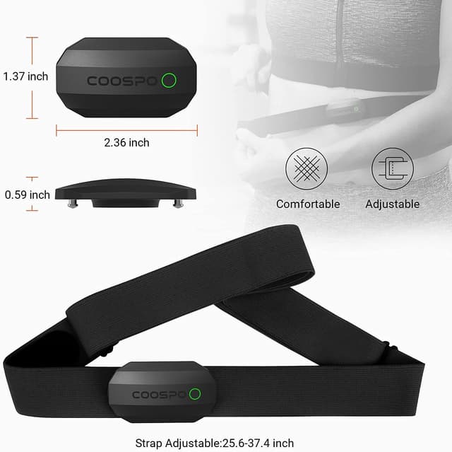 Thumbnail 5 de COOSPO Heart Rate Monitor Chest Strap Bluetooth ANT+