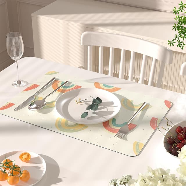 Detalle 2 de QIYI Platzsets Kunstleder Set 4er 45×30 cm