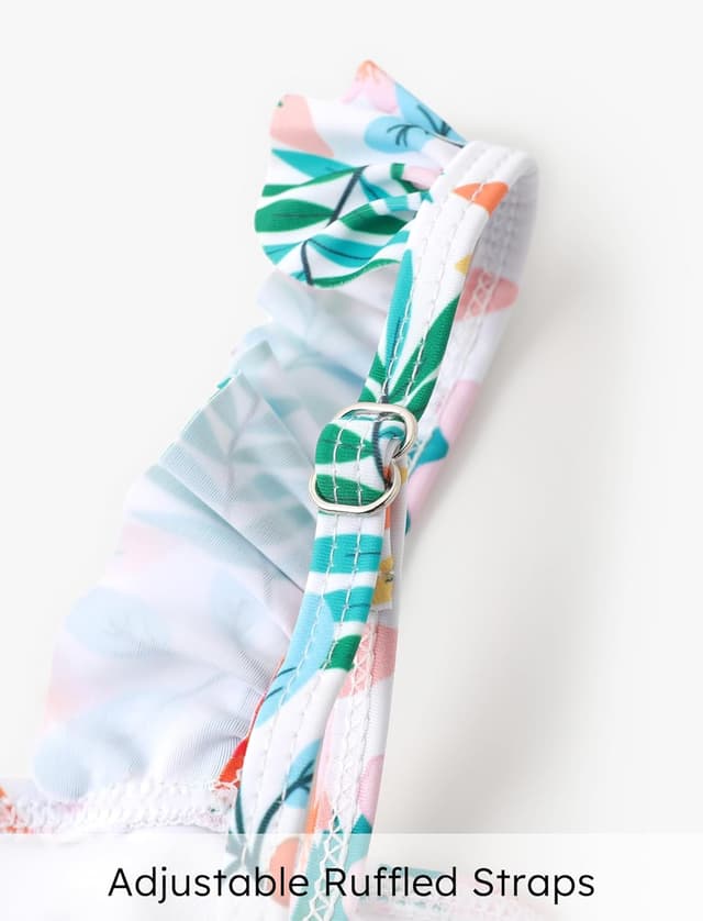 Detalle de PATPAT Costume Bambina 3 Pezzi Bikini (Top + Slip + Gonna) per mare e piscina 5-12 anni