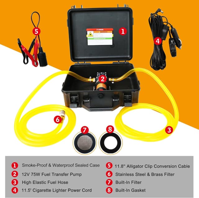 Thumbnail 4 de Steauty 12V Fuel Transfer Pump Kit 75W