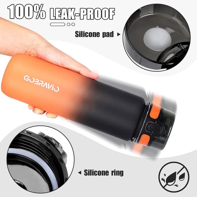 Thumbnail 2 de Gobravio Water Bottle 1L leakproof sports bottle