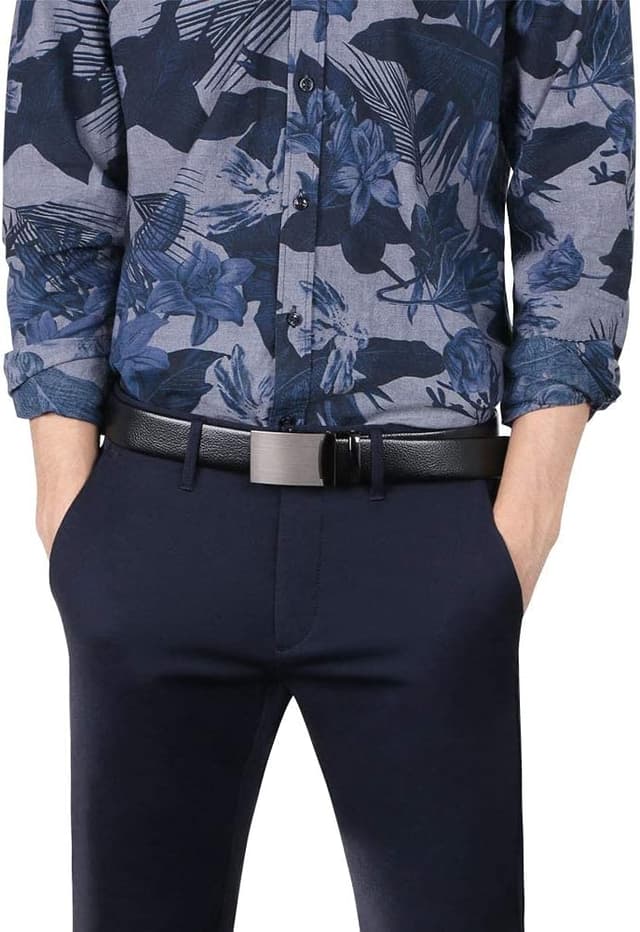 Thumbnail 2 de flintronic Cintura da Uomo in Pelle con Fibbia Automatica 3.5cm 130cm