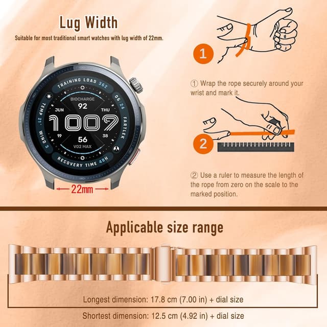 Detalle de 22mm stainless steel resin strap