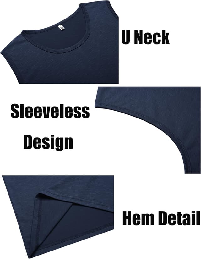 Detalle de COOFANDY Débardeur homme sans manches T-shirt léger fitness, séchage rapide pour la musculation et le gym