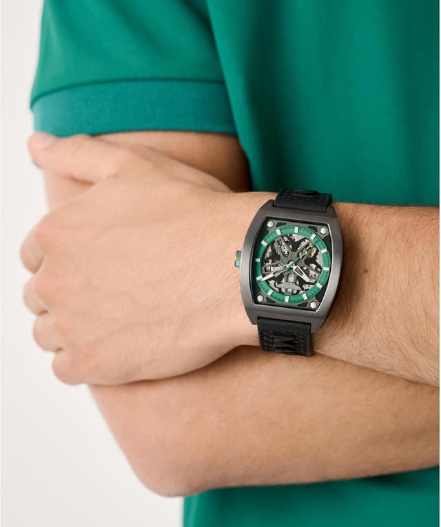 Detalle de ASTON MARTIN Herren Automatik Uhr AML Thrill MTRT1 mit Silikonarmband (TRG Automatic)