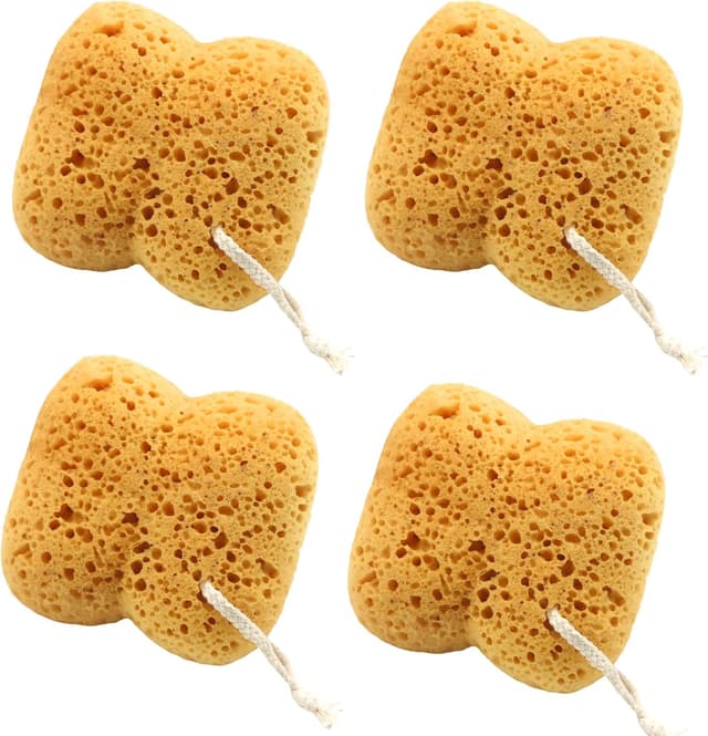 Imagen de Natural Sea Sponge 4-pack Exfoliating Shower Sponges en OfertitasTOP