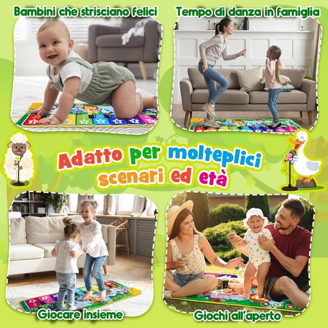 Thumbnail 4 de Dromlag Tappeto Pianoforte 10 animali 🎹