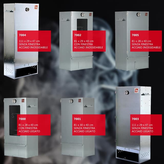 Thumbnail 6 de ITA Affumicatore 7000, armadio per affumicare premium in acciaio zincato con 3 ripiani, finestra e termometro