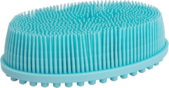 Detalle de DNC Exfoliating Silicone Body Scrubber (Blue) – easy-clean shower body brush