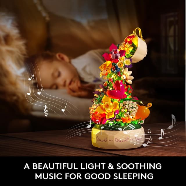 Detalle 1 de HOGOKIDS Blumen Musik Bauset mit LED 571 Teile