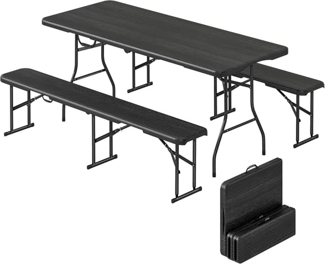 Detalle de Outsunny Table Pliante 180 cm et Bancs Pique-Nique