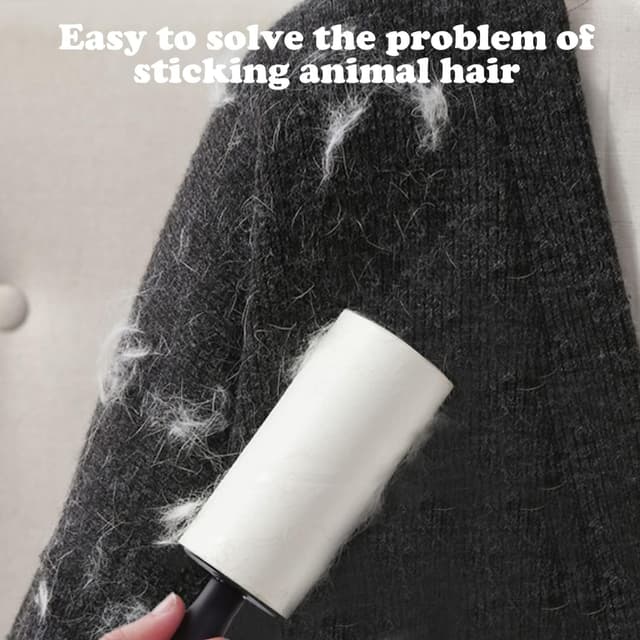 Detalle de Nobleza set rullo leva peli Animali: 540 fogli, 2 manici e spazzola levapelucchi per cani e gatti