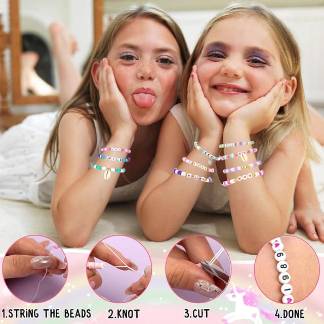 Thumbnail 6 de Sanilinwild girls’ 600ml mermaid DIY water bottle kit (decorate + friendship bracelet)