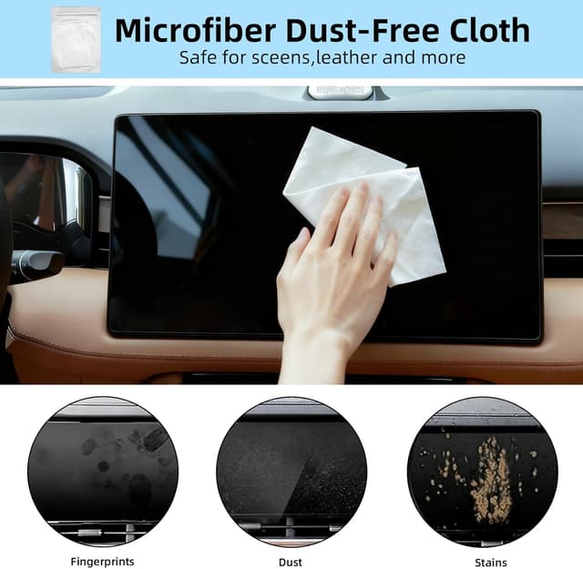 Detalle 2 de TICARVE 10-Piece Car Interior Detailing Cleaning Kit (screen cleaner cloth, gels, wipes & brushes)