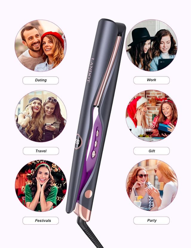 Thumbnail 5 de LANDOT 2-in-1 Hair Straighteners and Curler