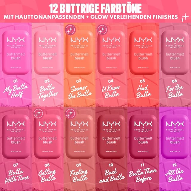 Thumbnail 6 de NYX Professional Makeup Buttermelt Blush (Farbe 10 Back and Butta) – cremiger Blush mit Shea-, Mandel- & Mangobutter