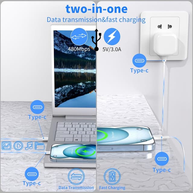 Thumbnail 6 de Apple iPhone 17 USB‑C 20W PD charger with 6ft cable