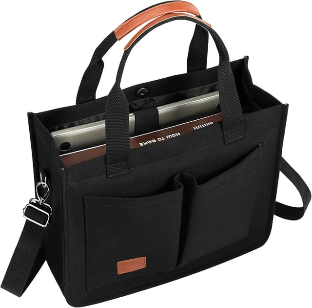 Detalle de Voova Large Canvas Tote Bag 13-14in Laptop