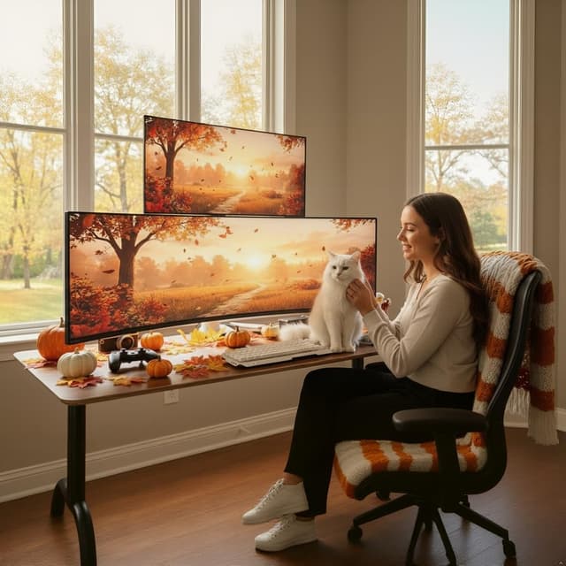 Thumbnail 1 de ARES WING Dual Monitor Stand 49"