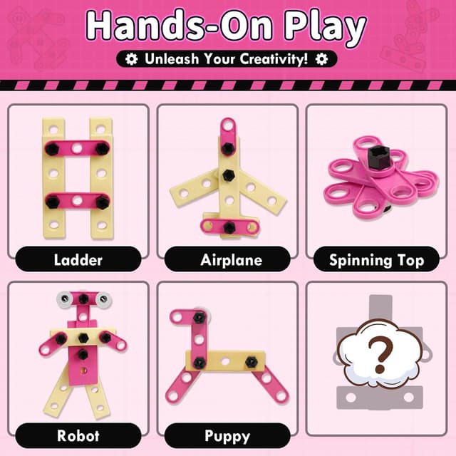 Detalle 2 de KidBloom Werkzeugkoffer für Mädchen ab 3