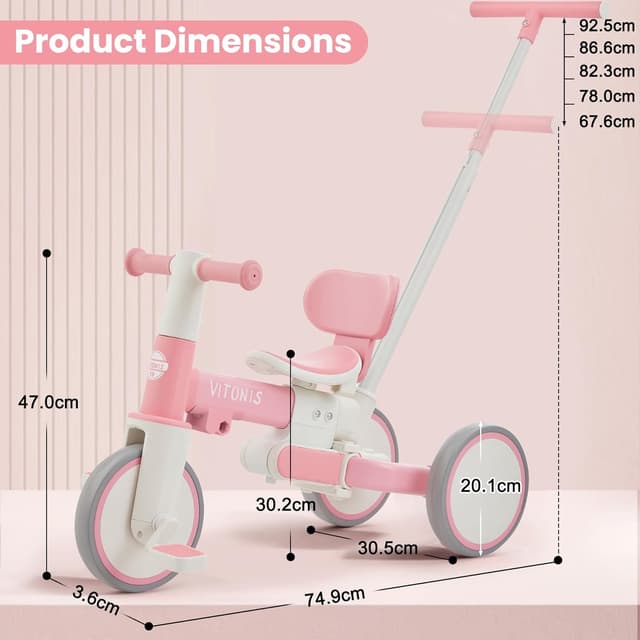 Thumbnail 6 de VITONIS bicicletta senza pedali 5 in 1 rosa