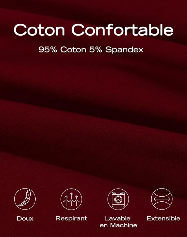 Detalle de INNERSY Caleçon homme coton stretch boxer avec ouverture – lot de 4