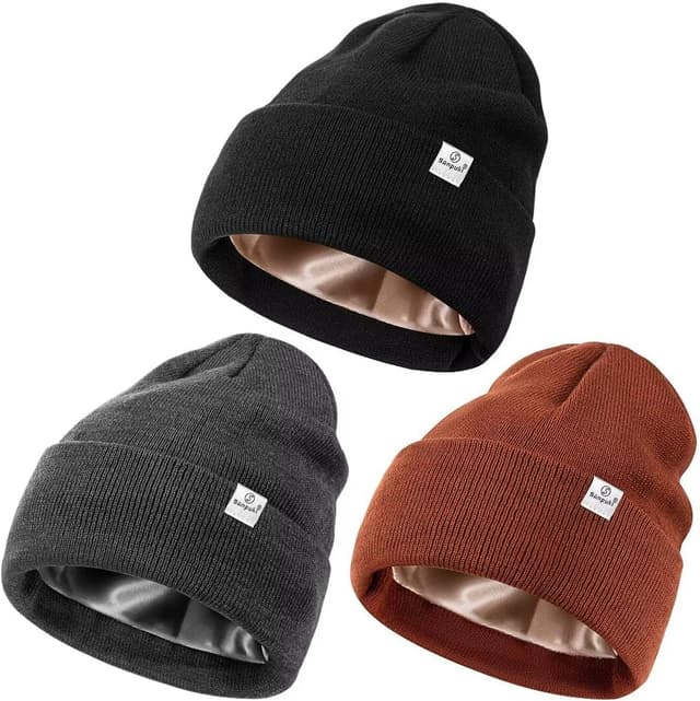 Imagen de SENPUKI 3-Pack Satin Lined Beanie en OfertitasTOP