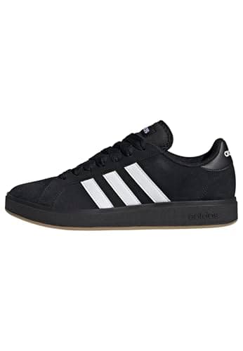 Detalle de adidas Grand Court Base 00s para hombre (Core Black/FTWR White/Gum 3) con cordones, 42 EU