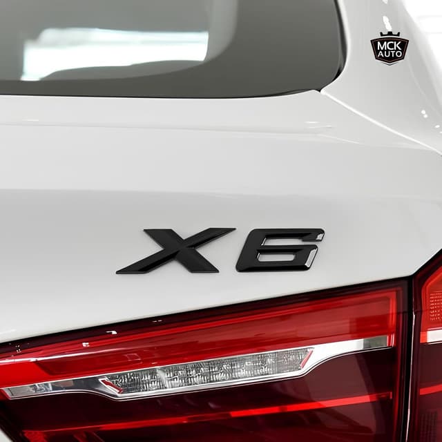 Detalle de Black Glossy X6 rear boot logo badge emblem for E71, F16 & G06 replacement