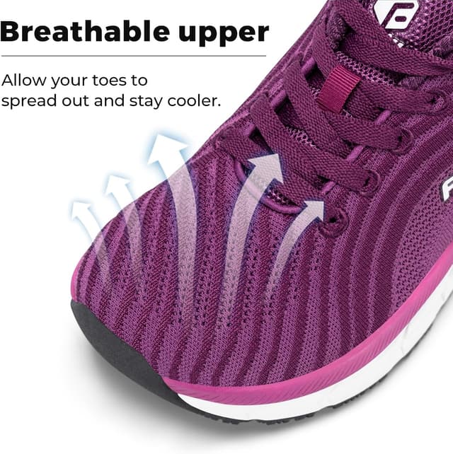 Detalle de FitVille Chaussures femme wide fit extra large pieds respirantes pour course, marche et activités