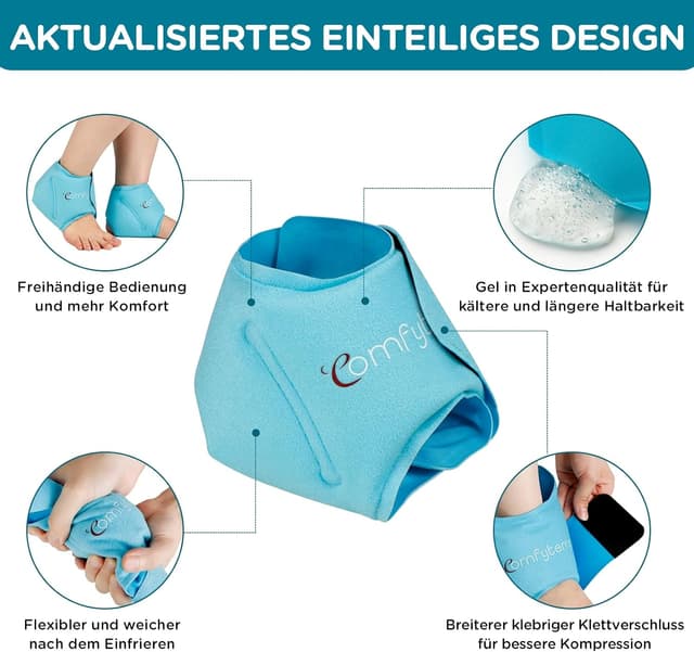 Detalle de Kühlmanschette Fuß Knöchel Gelpads 30x11 cm