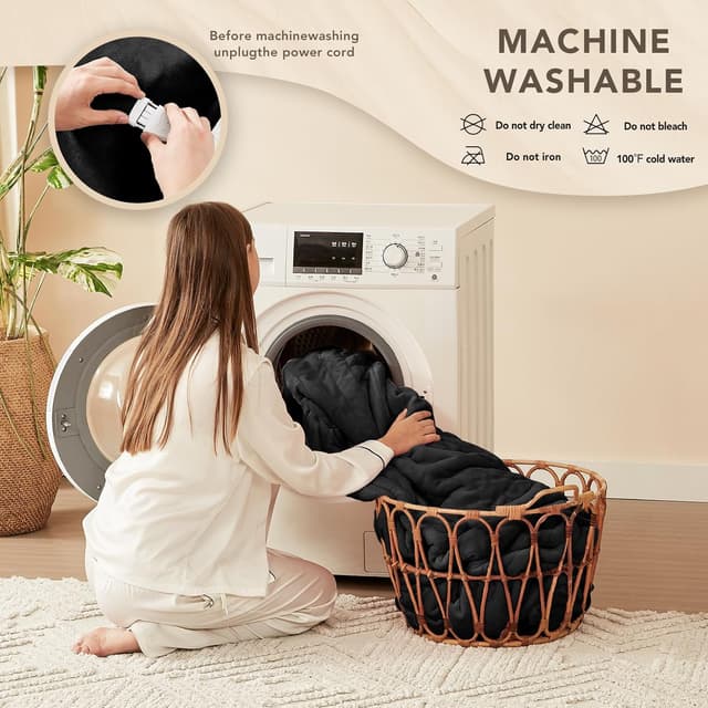 Thumbnail 6 de Homemate Electric Heated Blanket (King Size) 100"x90" Dual Control