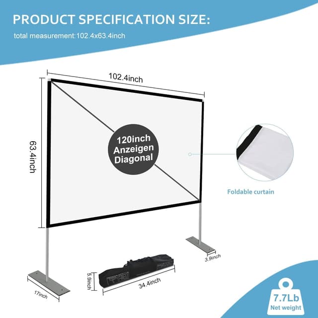 Thumbnail 1 de SKERELL 120-inch Projector Screen