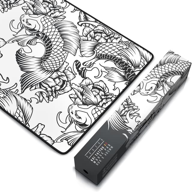 Thumbnail 6 de TITANWOLF Koi Tattoo 2 XXL Speed Gaming Mouse Mat (900 x 400 x 3mm)
