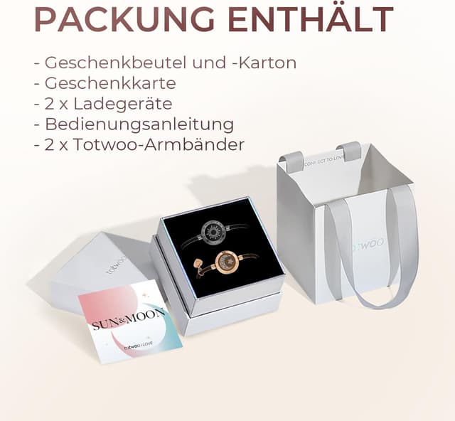 Detalle 2 de TOTWOO Pulseras Inteligentes de Pareja 316L