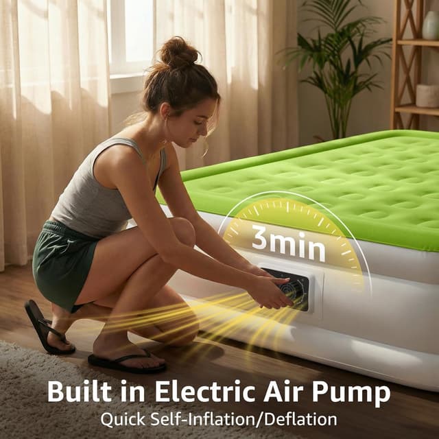 Detalle 2 de YENING Full Size Air Mattress 18 Inch