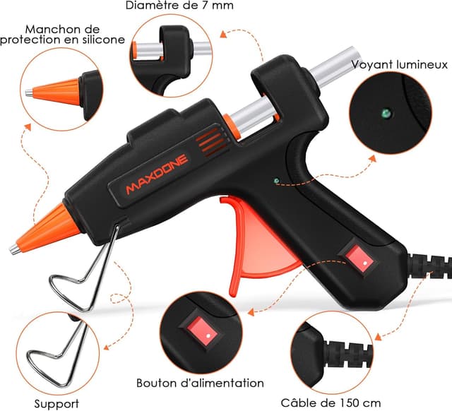 Thumbnail 2 de Pistolet à Colle Chaude 20W avec 30 Bâtons