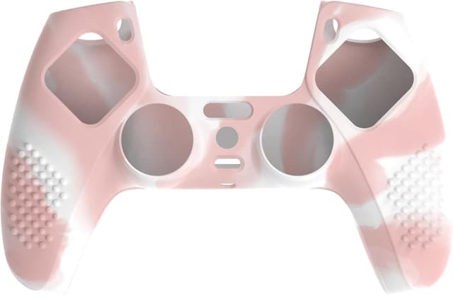Detalle 2 de eXtremeRate PlayVital 3D Studded Edition anti-slip silicone cover skin for PS5 controller (Pink & White)