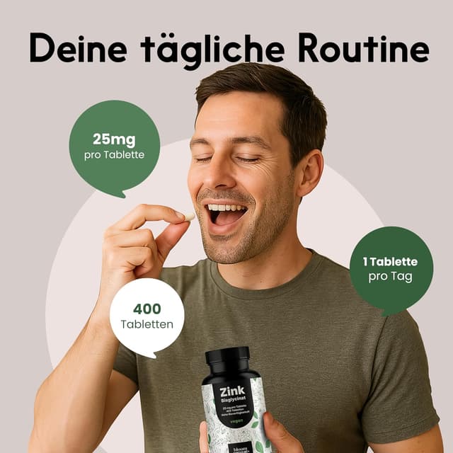 Detalle de Zink Tabletten 25 mg, 400 Stück