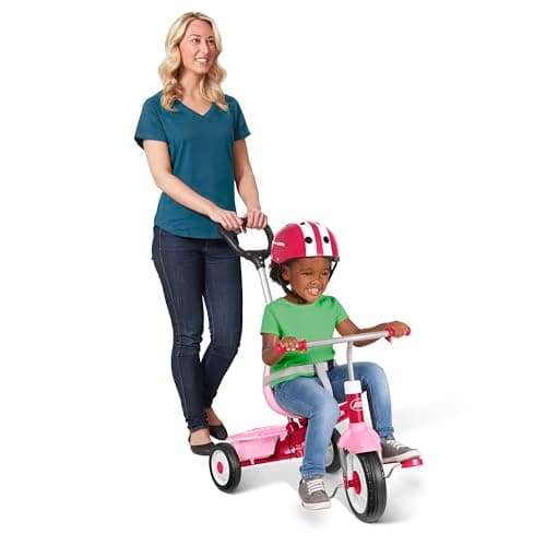 Detalle 2 de Radio Flyer 3 en 1 Triciclo Stroll 'N Trike rosa para 1,5–5 años
