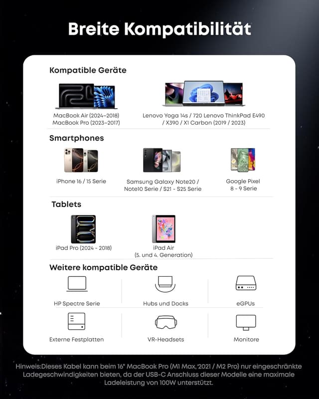 Thumbnail 6 de Anker Prime Thunderbolt 5 Kabel 100 cm – 240W, 80Gbps