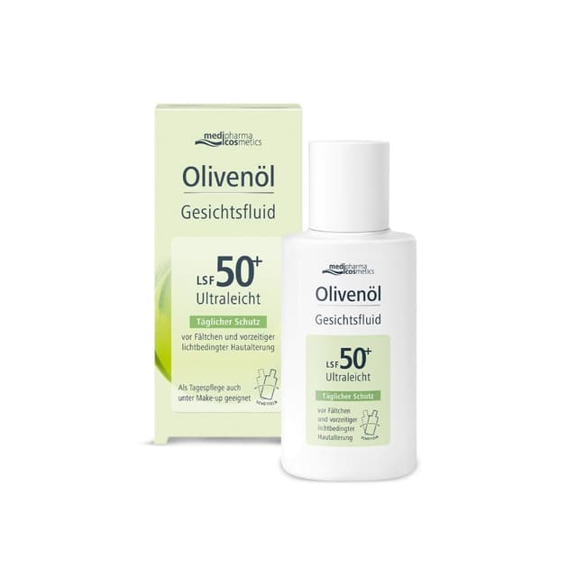 Detalle de medipharma cosmetics Olivenöl Gesichtsfluid LSF50+