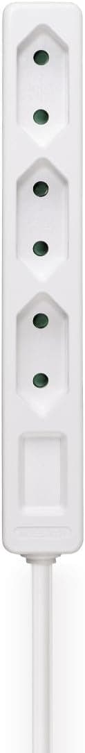 Detalle 2 de Hama Multipresa Euro 3 prese slim extra piatta con 3 attacchi Euro femmina, 2,5 m di cavo (bianco)