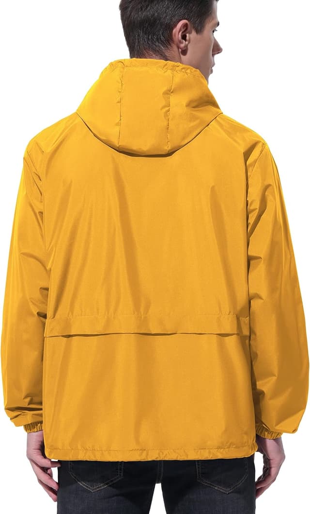 Detalle de UIQUR Men’s Rain Jacket Raincoat Windbreaker (Waterproof, Packable, Hooded)